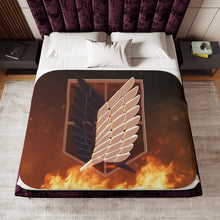 Load image into Gallery viewer, Anime Attack On Titan Sherpa Blanket