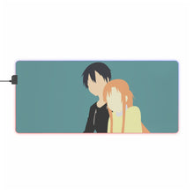 Load image into Gallery viewer, Kirito and Asuna RGB LED Mouse Pad (Desk Mat)