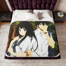 Load image into Gallery viewer, Eru Chitanda Hōtarō Oreki Faces Sherpa Blanket