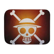 Load image into Gallery viewer, Luffy Jolly Roger Sherpa Blanket