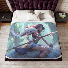 Load image into Gallery viewer, Anime Princess Mononoke Sherpa Blanket