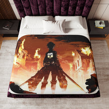Load image into Gallery viewer, Anime Attack On Titan Sherpa Blanket