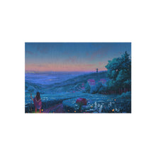 Load image into Gallery viewer, Anime Girl on Scenic Night Rug