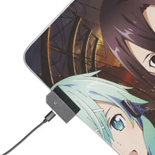 Load image into Gallery viewer, Kirito, Sinon, Asuna and Yuuki RGB LED Mouse Pad (Desk Mat)