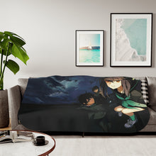 Load image into Gallery viewer, Shinoa, Yu & Yoichi At The Roof Sherpa Blanket