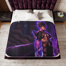 Load image into Gallery viewer, Black Clover Asta Sherpa Blanket
