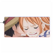 Load image into Gallery viewer, One Piece Monkey D. Luffy, Nami RGB LED Mouse Pad (Desk Mat)