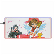 Load image into Gallery viewer, Cardcaptor Sakura Sakura Kinomoto, Tomoyo Daidouji, Keroberos RGB LED Mouse Pad (Desk Mat)