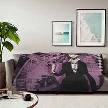 Load image into Gallery viewer, Akane Tsunemori-lets work hard Sherpa Blanket