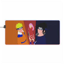 Load image into Gallery viewer, Minimalist Naruto, Sasuke and Sakura RGB LED Mouse Pad (Desk Mat)