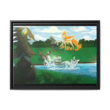 Load image into Gallery viewer, Pokemon team Canvas Framed Art Print