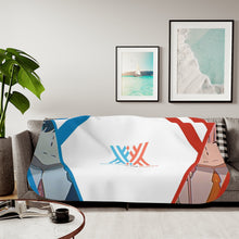Load image into Gallery viewer, Zero Two and Hiro Sherpa Blanket