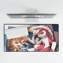 Load image into Gallery viewer, Lycanroc Midday and Midnight Form Mouse Pad (Desk Mat)