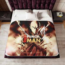 Load image into Gallery viewer, one punch man Sherpa Blanket