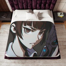 Load image into Gallery viewer, Akane Tsunemori serious look Sherpa Blanket