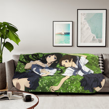 Load image into Gallery viewer, Eru Chitanda Mayaka Ibara in the garden Sherpa Blanket