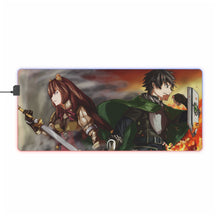 Load image into Gallery viewer, Naofumi & Raphtalia RGB LED Mouse Pad (Desk Mat)
