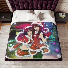Load image into Gallery viewer, Kurisu & Mayuri Christmas Cheer Sherpa Blanket