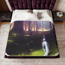 Load image into Gallery viewer, Anime Princess Mononoke Sherpa Blanket