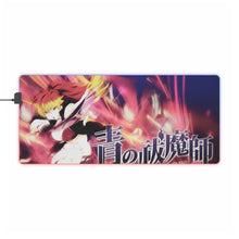Load image into Gallery viewer, Blue Exorcist RGB LED Mouse Pad (Desk Mat)