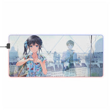 Load image into Gallery viewer, Masamune-kun's Revenge Aki Adagaki, Masamune Makabe RGB LED Mouse Pad (Desk Mat)