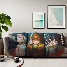 Load image into Gallery viewer, The Promised Neverland Ray, Norman, Emma Sherpa Blanket