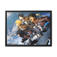 Load image into Gallery viewer, Eren,Mikasa,Armin and Levi Canvas Framed Art Print
