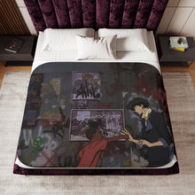 Load image into Gallery viewer, Anime Cowboy Bebopr Sherpa Blanket