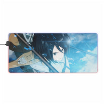 Load image into Gallery viewer, Mikasa Ackerman RGB LED Mouse Pad (Desk Mat)