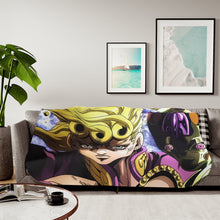 Load image into Gallery viewer, Giorno Giovanna & Golden Experience Requiem Sherpa Blanket