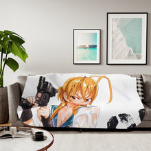 Load image into Gallery viewer, Anime Highschool Of The Dead Sherpa Blanket