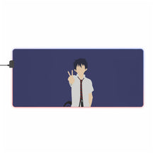 Load image into Gallery viewer, Blue Exorcist RGB LED Mouse Pad (Desk Mat)