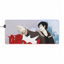 Load image into Gallery viewer, Durarara!! Izaya Orihara RGB LED Mouse Pad (Desk Mat)