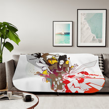 Load image into Gallery viewer, Anime Samurai Champloor Sherpa Blanket