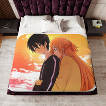 Load image into Gallery viewer, Kirito and Asuna Sherpa Blanket