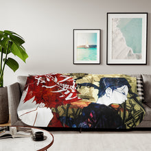 Load image into Gallery viewer, Anime Samurai Champloor Sherpa Blanket
