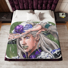 Load image into Gallery viewer, JoJo's Bizarre Adventure: Steel Ball Run - Gyro Zeppeli Sherpa Blanket