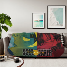 Load image into Gallery viewer, Black and Death Sherpa Blanket