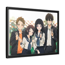 Load image into Gallery viewer, Hyouka Eru Chitanda, Satoshi Fukube, Mayaka Ibara Canvas Framed Art Print
