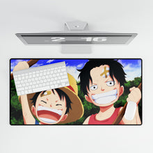 Load image into Gallery viewer, Luffy and Ace Mouse Pad (Desk Mat)