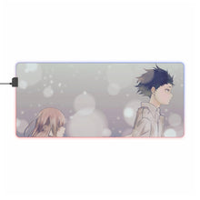 Load image into Gallery viewer, Koe No Katachi Shouko Nishimiya, Shouya Ishida RGB LED Mouse Pad (Desk Mat)