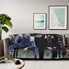 Load image into Gallery viewer, Villain and a hero Sherpa Blanket