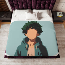 Load image into Gallery viewer, Izuku Midoriya minimalism Sherpa Blanket