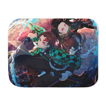 Load image into Gallery viewer, Anime Demon Slayer: Kimetsu no Yaiba Sherpa Blanket