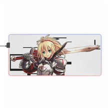 Load image into Gallery viewer, Fate/Apocrypha Saber Of Red RGB LED Mouse Pad (Desk Mat)