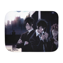 Load image into Gallery viewer, Psycho-Pass Nobuchika Ginoza, Shuusei Kagari, Tomomi Masaoka Sherpa Blanket