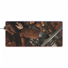 Load image into Gallery viewer, Mikasa vs titans RGB LED Mouse Pad (Desk Mat)
