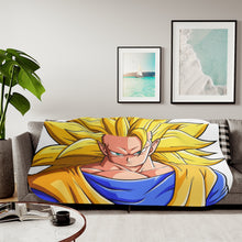 Load image into Gallery viewer, Goku SSJ3 Sherpa Blanket