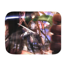 Load image into Gallery viewer, Eren and Mikasa Sherpa Blanket