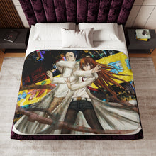 Load image into Gallery viewer, Makise Kurisu & Rintaro Okabe Sherpa Blanket